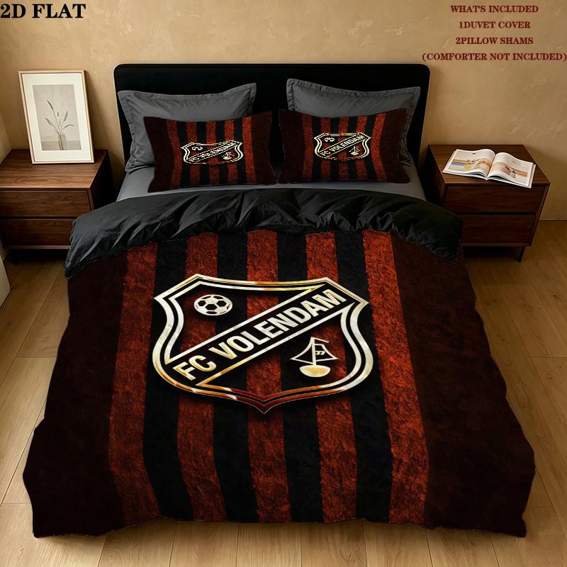 Fc Volendam Bedding Quilt Set Quilt Cover Pillowcase Home Decoration Birthday Gift (1 * duvet cover + 2 * pillowcase, without core)