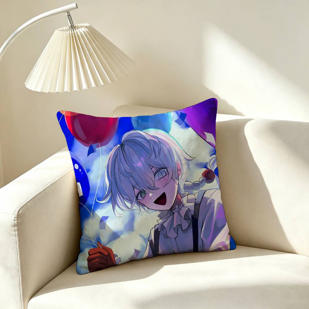 N-Nikolai Gogol Bungo Stray Dogs Pillow Case Square Double-Sided Sofa Cushion Cover Bedroom Bedside Pillow