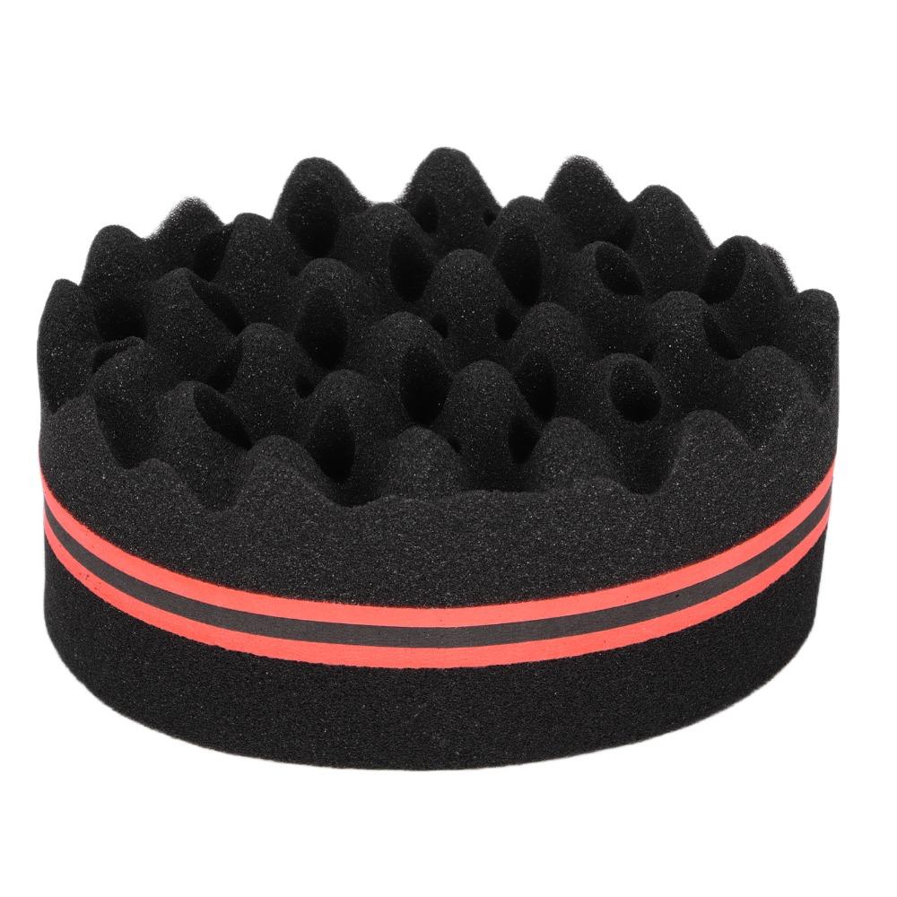 Big Holes Sponge Brush Double-Sided Twist Hair Sponge Barber Tool Hair Sponge Brush Home Use