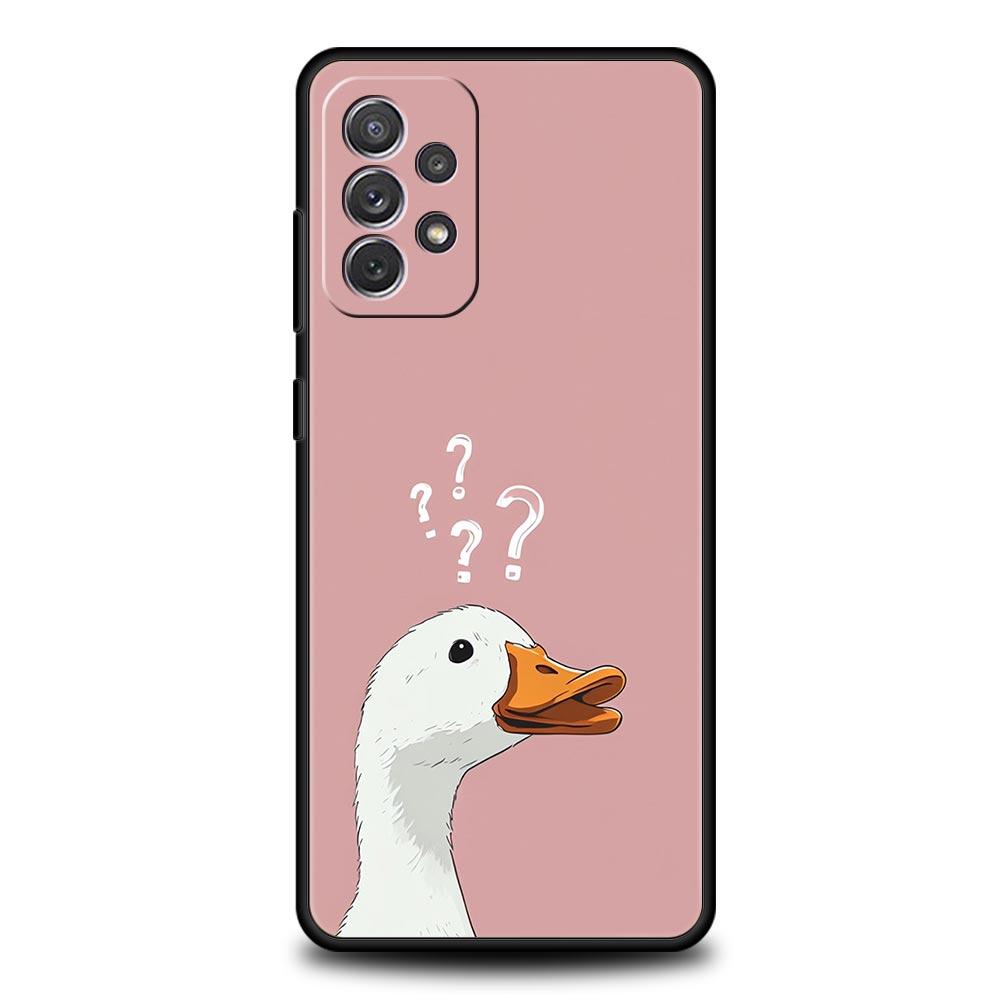 

Funny Duck Phone Case for Samsung Galaxy A17 A13 A15 A25 A35 A51 A55 A71 A21S A11 A31 A41 A23 A53 A73 A32 5G A03S A05s Cover Samsung A05