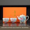 Enamel Color Ceramic Tea Cup Gongfu Tea Set Home Use Drinking Cup  Style Peony Handmade Craft High Temperature Glaze