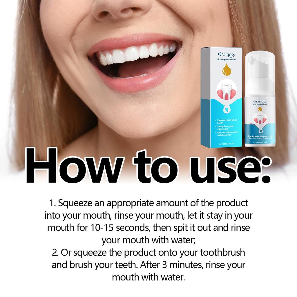 30ml Gumová pěnová pěna Čisté zuby Péče o zubní kámen Dásně Čisté zuby Proti zubnímu kazu Svěží dech Pěna