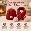 Knitted Kids Hat Scarf Set Soft Baby Beanie Hat New Children Winter Hat  Cold Weather Accessories