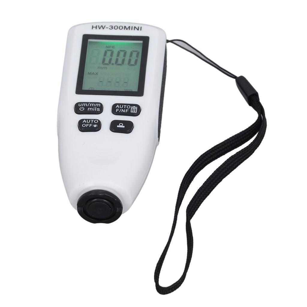 Coating Thickness Gauge 0 to 2000um Range High Accuracy LCD Backlight Display Digital Paint Thickness Meter for Car