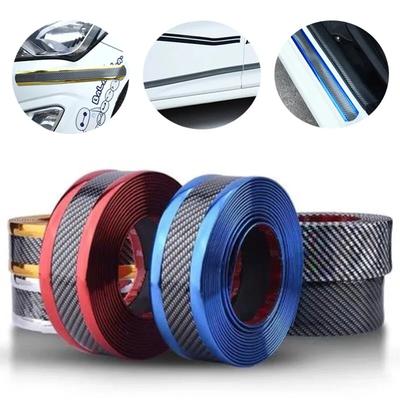 Car Threshold New Carbon Fiber Car Threshold Protection Bumper Film Car Stickers Anti Scratch Door Sill Protector Rubber Strip