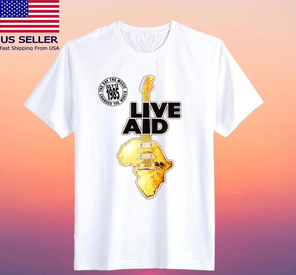 Live Aid 1985 Men s White Size S-5XL XL