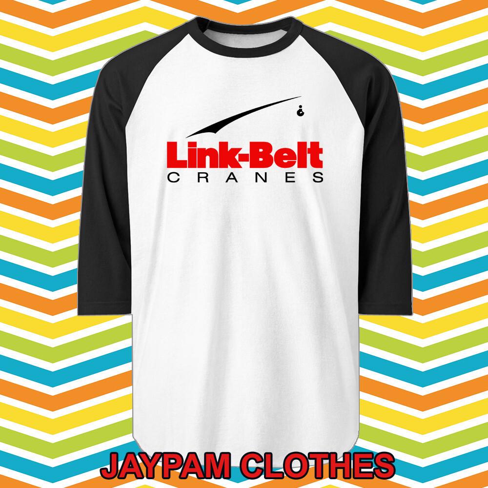 Link Belt Cranes Men s Raglan Black Size S 2XL XXXXL