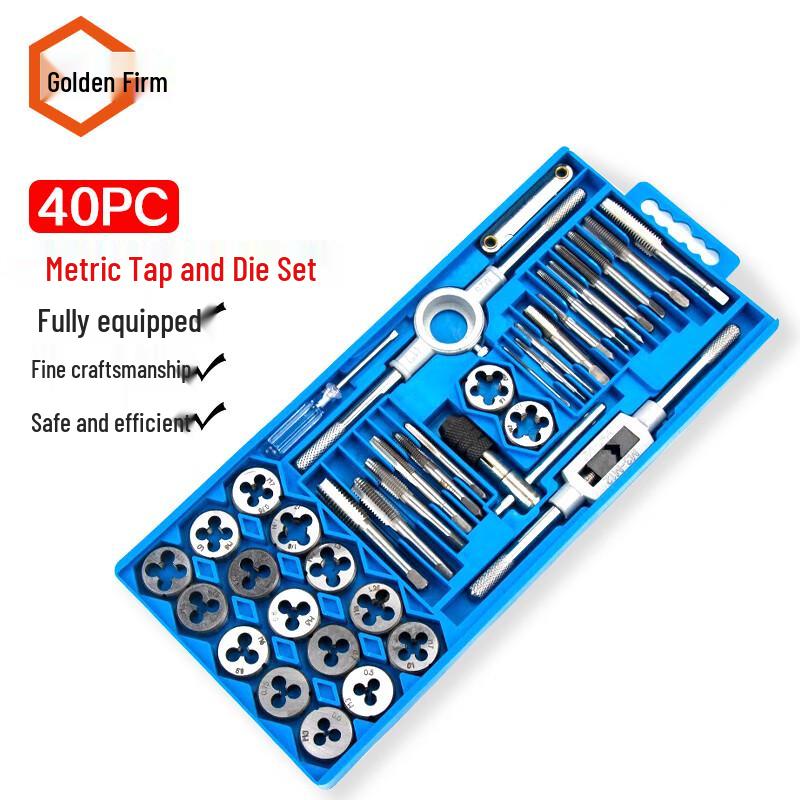 40-Piece Metric Alloy Steel Tap and Die Set