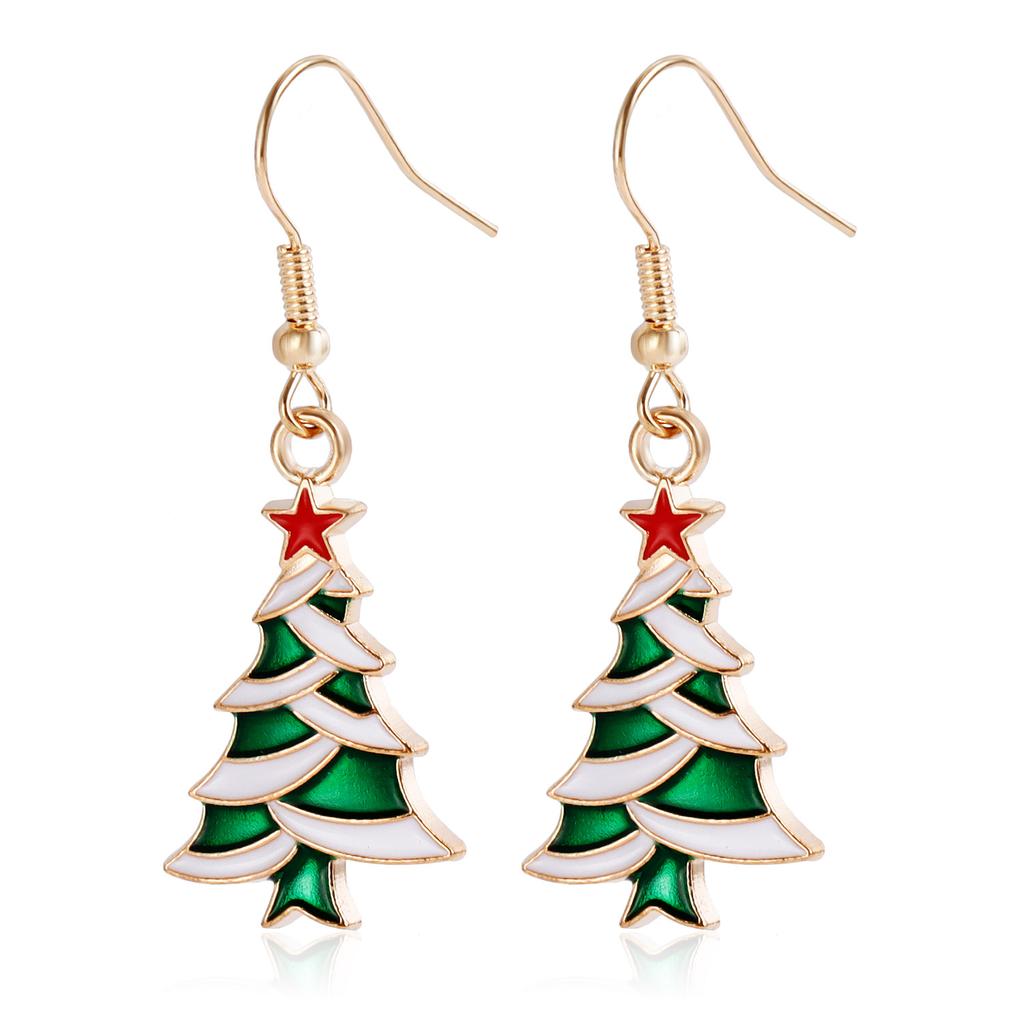 European and American Christmas earrings, new Santa Claus Elk snowflake earrings Christmas gifts