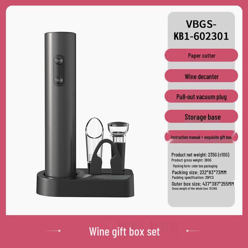 Premium Automatic Electric Wine Opener with High-End Base - Gift Set