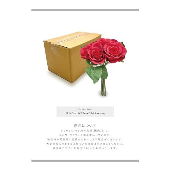 [mamawreath] Artificial Flower Rose Bundle 1 Bundle Bouquet Bush Wall Hanging Bouquet Artificial Flower Red Red Fake Interior Table Decoration Flower