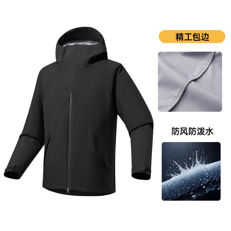 Heat-sealed Soft Shell Jacket Men's Business Quality Jacket Women's Outdoor Windproof Waterproof Velvet Warm Soft Shell Jacket