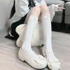 Lolita Pure Desire Summer JK Bow Velvet Ballet Stacking Socks Medium Tube Socks Lace Calf Socks