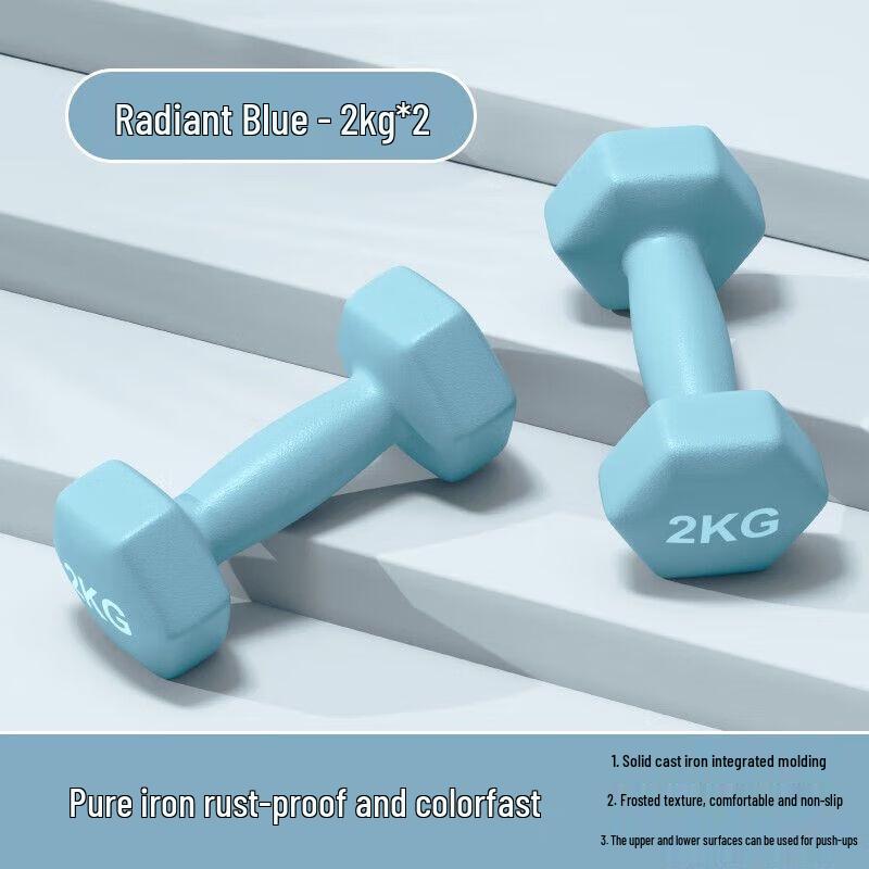 Dipped Cast Iron Dumbbell Pair