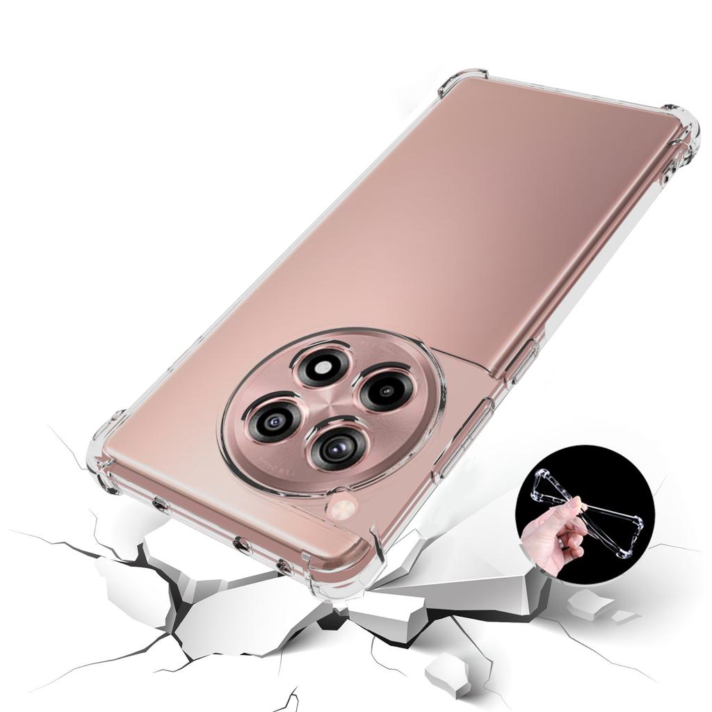 For OnePlus Ace 3 5G/12R 5G Four Corner Airbag Cell Phone Case HD Clear Non-Slip TPU Phone Cover
