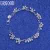 925 Sterling Silver Fashion Jewelry Grape Bead Bracelet Gift