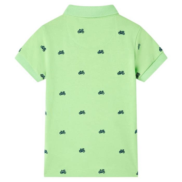 Fluorescent Green Polo Shirt for Children 92/104/116/128/140