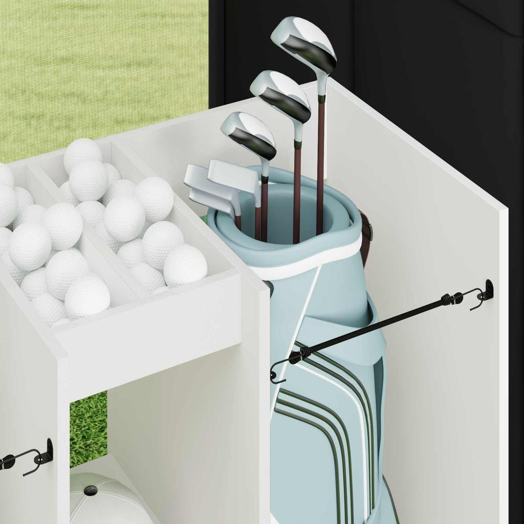 Golf Cabinet Solid White 102 X 45 X 85.5 Cm