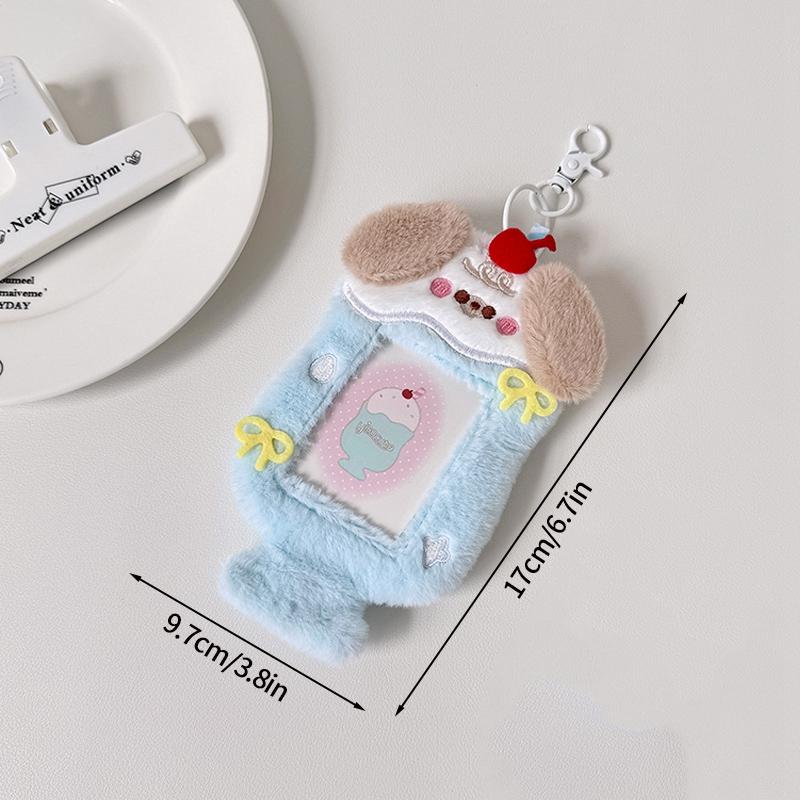 Plush Kawaii Photocard Holder Kpop Idol Card Holder Bags Creative Photo Sleeves Id Credit Card Holder Students Stationery Set