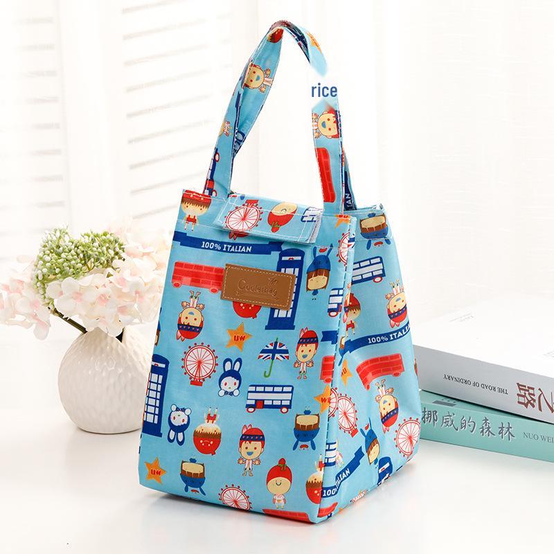 

Insulated Cross-Border Printed Bento Lunch Bag with Ice Pack - Thick and Portable for Work, Commute, or Takeaway