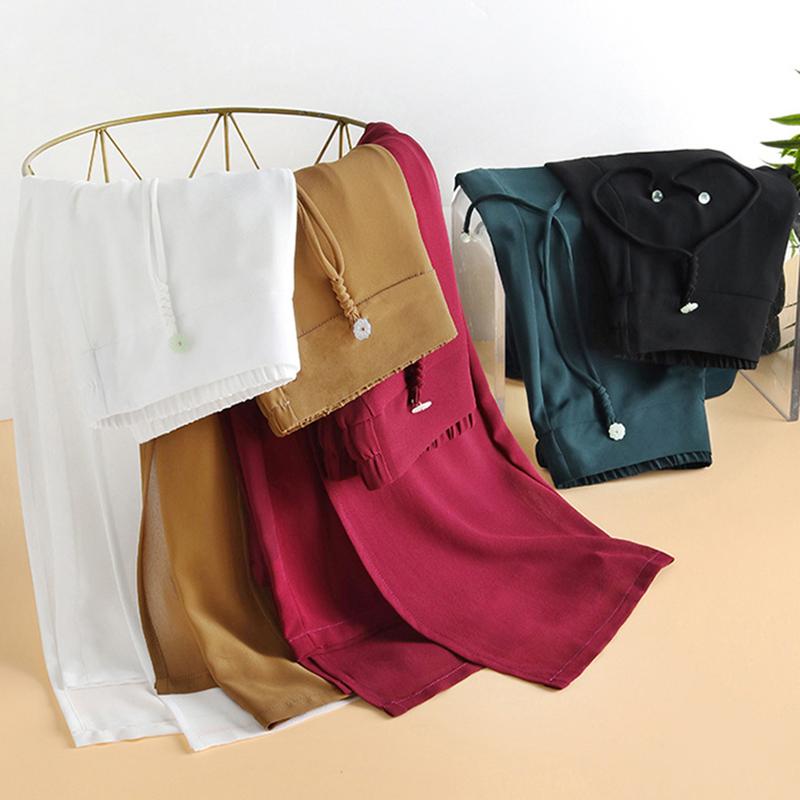 Double Pants Fashion Slit Pants Spring Summer Comfortable Elastic Waist Slim Chic Droop Pants