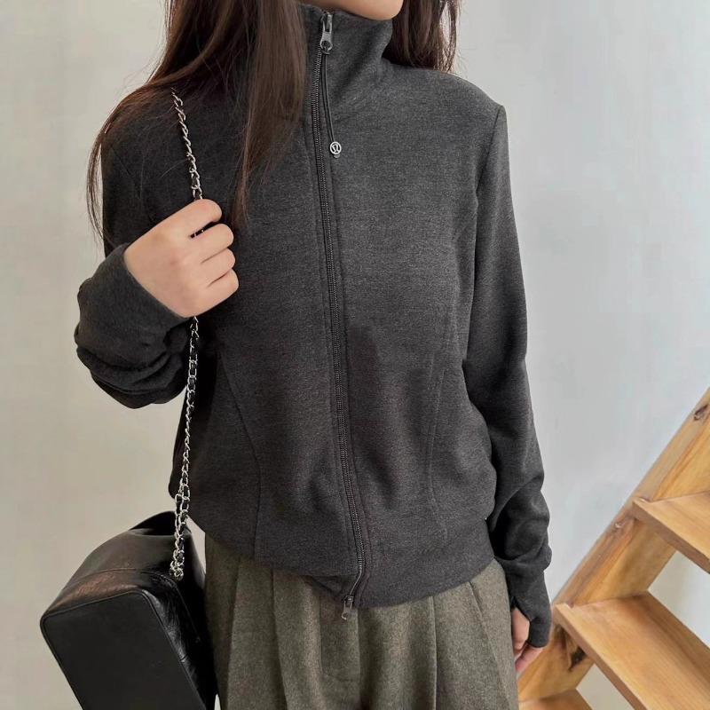 Felpa con zip e colletto alto in pile da donna