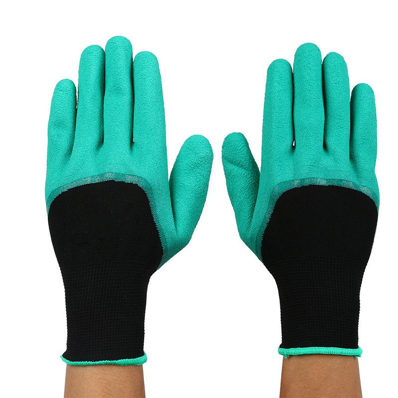 Clawed Garden Gloves, Stab-Proof, Waterproof, Non-Slip, Wear-Resistant, Digging, Weeding, Planting Greengluewithoutclaws*3pcs