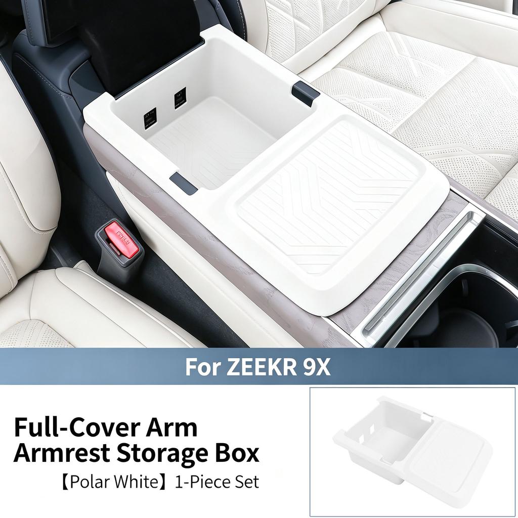 For Zeekr 9X Central Control Armrest Box Silicone Storage Box Car Organizer Interior Accessories Modification