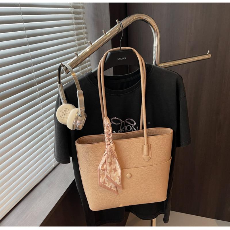 Large Capacity Tote Bag Women's New Retro Casual Handbag Versatile Fashion Commuter Shoulder Bag