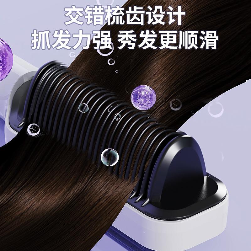 LCD display straight hair comb does not harm hair, lazy person straight hair curl dual-purpose clip negative ion curling rod