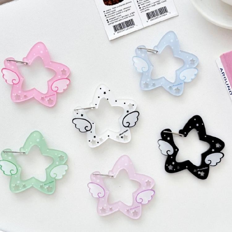 Wing Shape Carabiner Acrylic Buckle Keychain Lovely Phone Pendant Backpack Decorative Buckle Hanging Diy Accessories