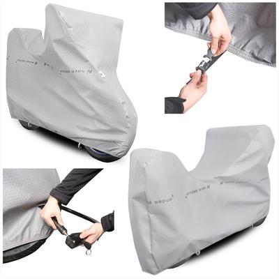 Motorcycle Cover with Top Case 265x127 Tarpaulin Motor UV Stripper
