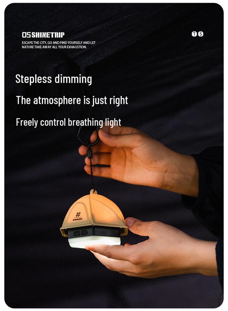 Mountain Fun ShineTrip Magnetic Tent Light - Multi-gear, Long Battery, Waterproof, Tap Control