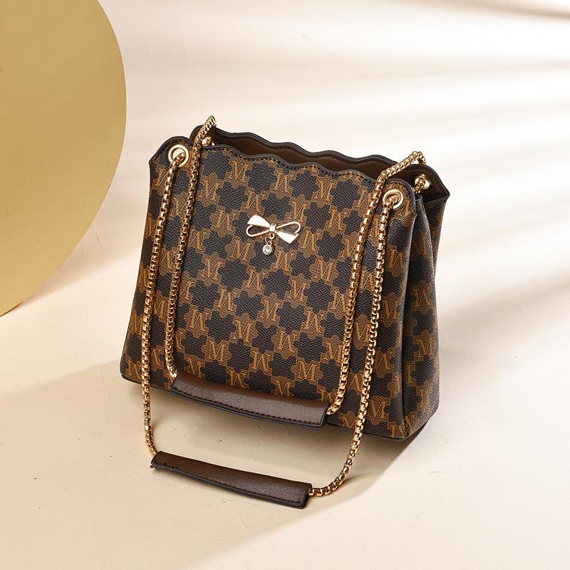 

Сумки Женские Сумки-ведра 2025 Лето Новые Сумки-цепочки с цветами Женские сумки Модные Вместительные Сумки через плечо Женские сумки