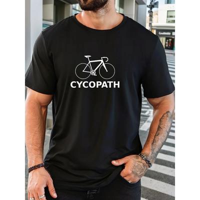 Men's CYCOPATH Pattern Summer Casual Crew Neck Short T-shirt