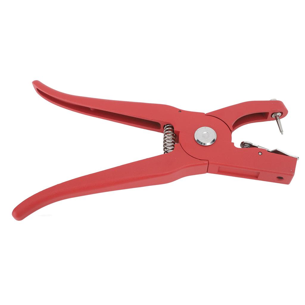 Livestock Ear Tag Pliers Red Ergonomic Anti Slip Handle Effort Saving Ear Tag Applicator for Pigs Goats Cattle Sheep