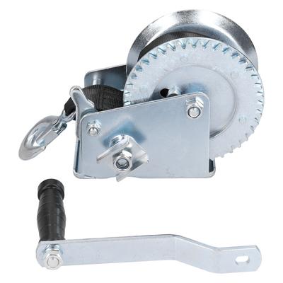 1200LBS Βαρέως Τύπου Βαρούλκο με 8Μ Ιμάντα Χειροκίνητο Καλώδιο Γρανάζι Βαρούλκο για Τρέιλερ Σκάφους