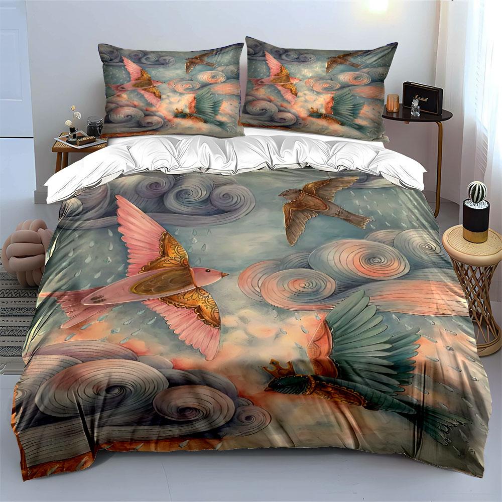 Flying Birds Amidst Clouds. Bedding Sets Duvet Cover Sets Duvet Covers Pillowcases(1 * Duvet Cover 2 * Pillowcases Without Duvet Insert)