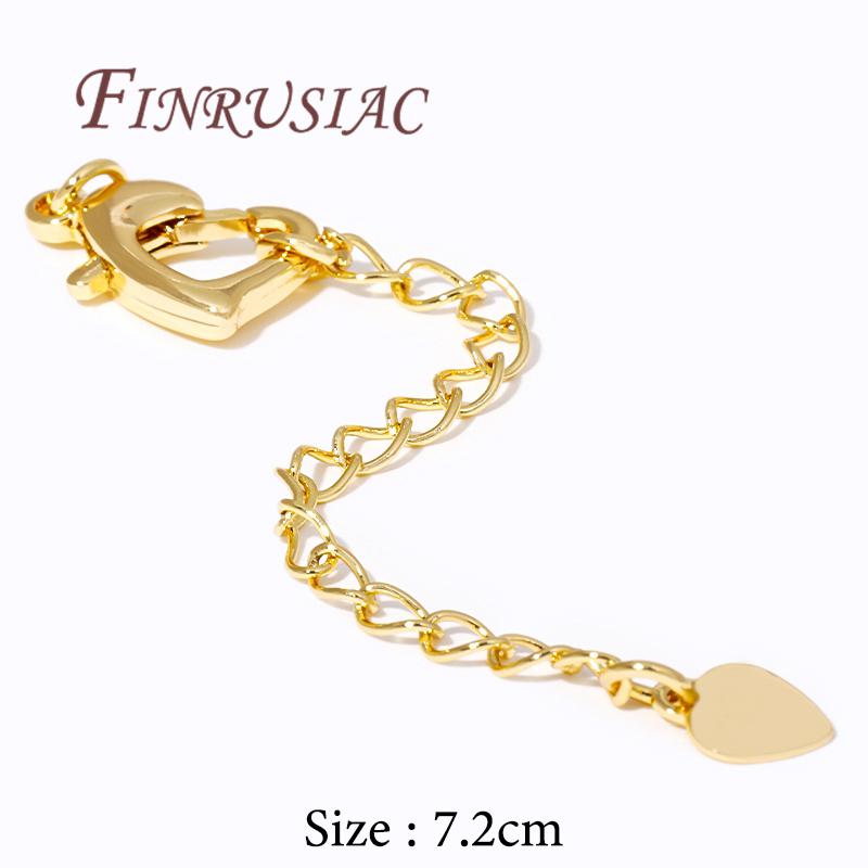 2/4/6Pcs/Lot 18K Gold Plated Extension Extended Tail Chains Lobster Clasps Connectors For DIY Jewelry Making Supplies