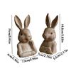 2pcs Resin Rabbit Garden Statues Rabbit Half Body Sculptures Rural Farmhouse Easter Decorations For Table Shelf Yard Patio