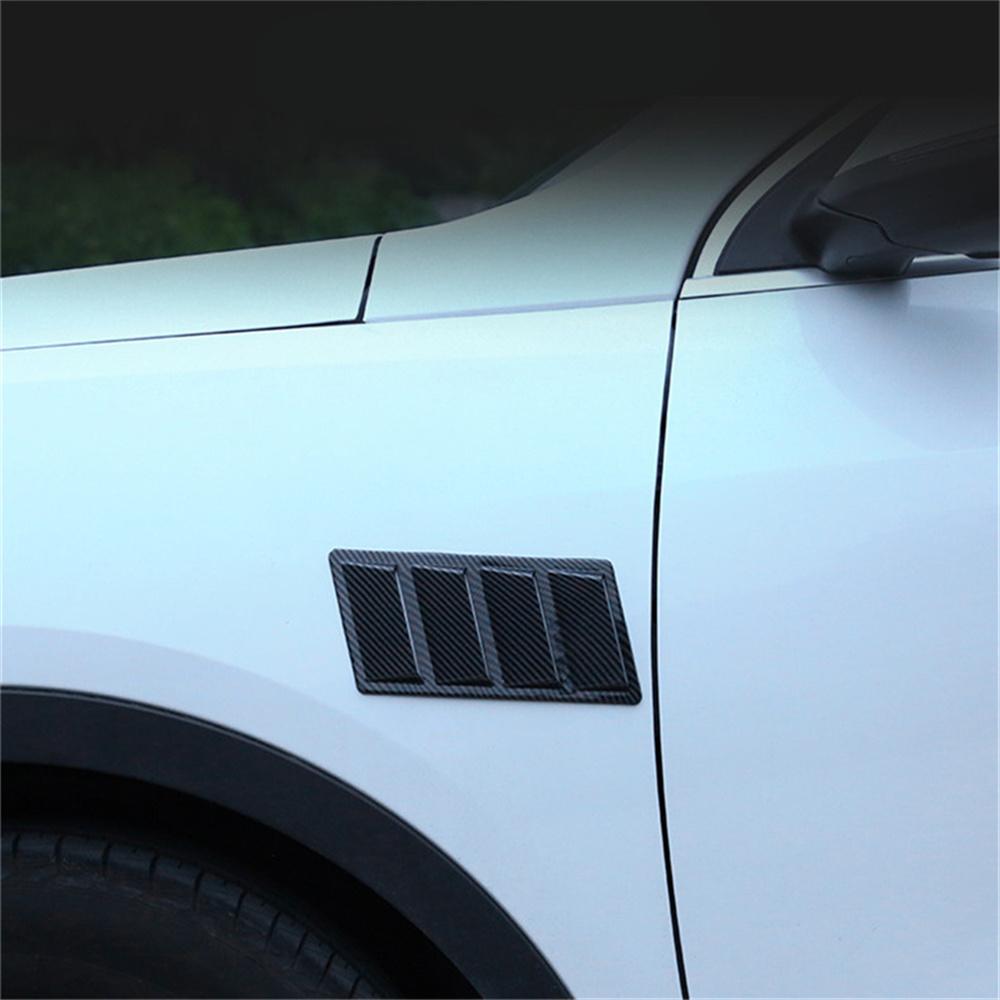 Universal Car Front Bonnet Vents Hood Fender Decorative Carbon Fiber Look 1 Pair