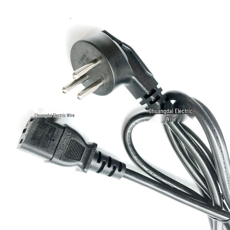 SII Israel Standard 3-Pin Clover Leaf Power Cord with 90-Degree Bend