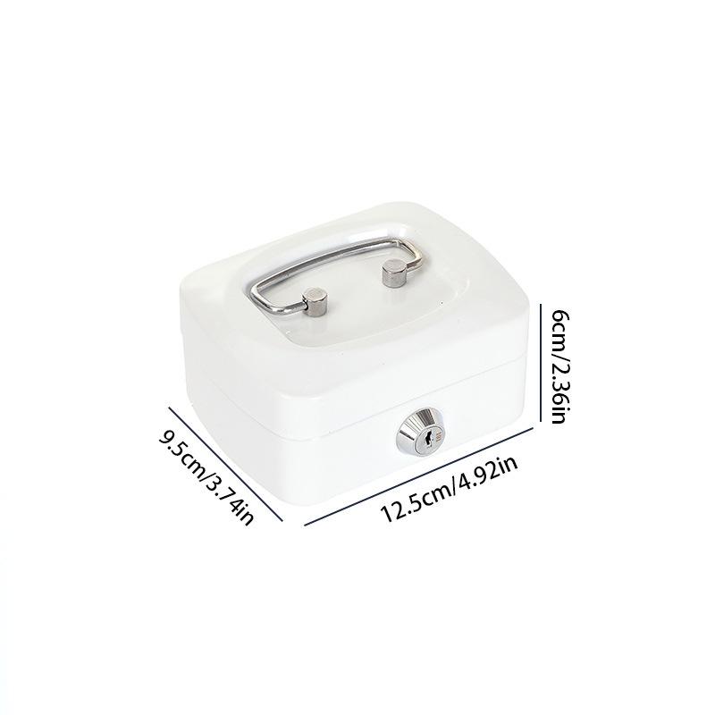 Portable Fireproof Lockable Safe: Small Password-Protected Metal Box for Money and Valuables