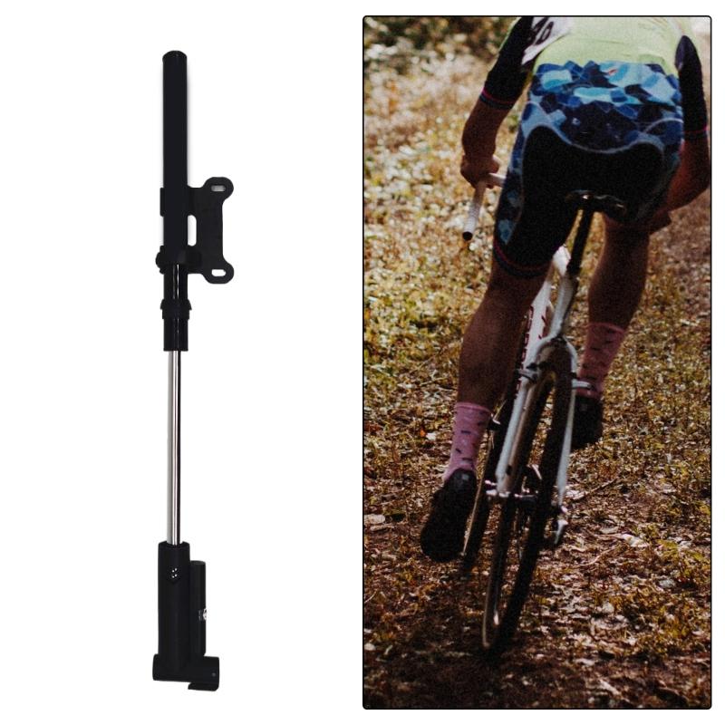 Portable Bicycles Tire Pump with Barometers High Pressure Hand Pump Small Bike Pump Cycling Tire Pump for Mountain Bikes