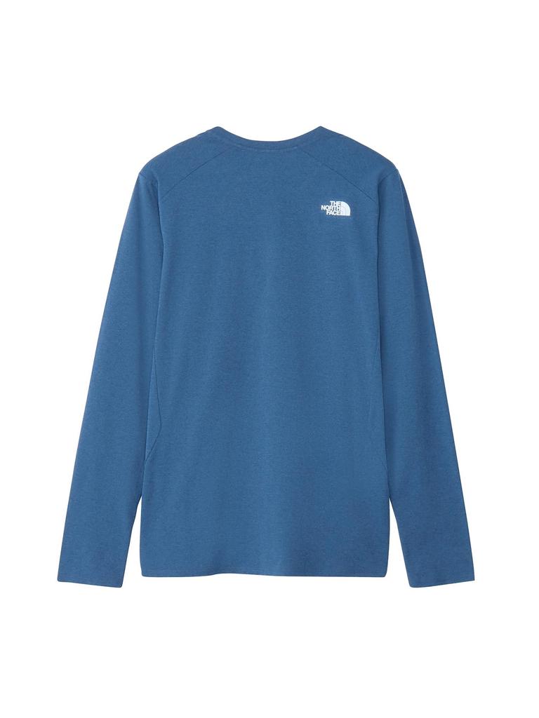 North Long Sleeve Enduro Mountain Size L [The Face] Long-Sleeve T-Shirt, Crew, Men's, Blue,