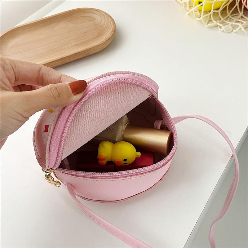 New Cartoon Doughnut Modelling Coin Purse Kawaii Children's Crossbody Bag Boy Girl Shoulder Bag Birthday Gift