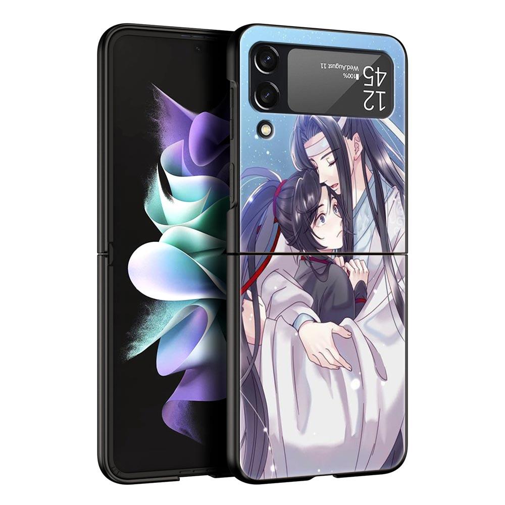 Anime Mo Dao Zu Shi Cute Z Flip 4 Phone Case For Samsung Z Flip 3 5G Black Hard Shell Galaxy ZFlip3 ZFlip5 Cover Folding Luxury