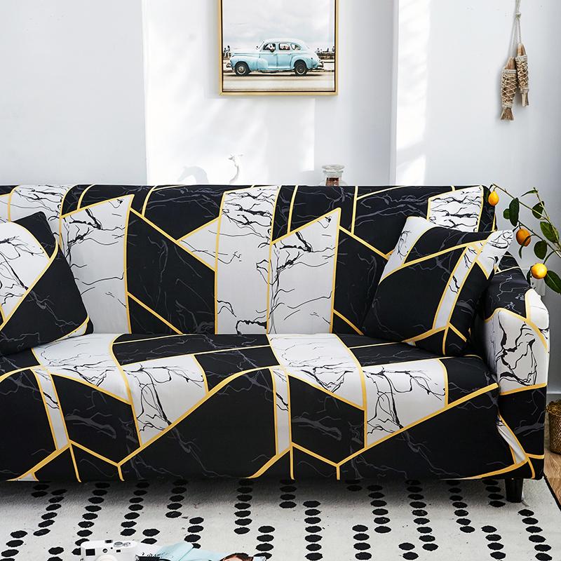 Stretch Stripes Sofa Slipcover Elastic Sofa Cover for Living Room Non Slip Furniture Protector for Pets Soft with Elastic Bottom