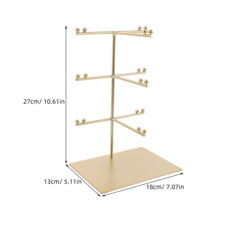 Espositore Metallico a 3 Livelli per Occhiali Organizer per Occhiali da Sole Vetrina per Occhiali per Negozi al Dettaglio Collezione Personale