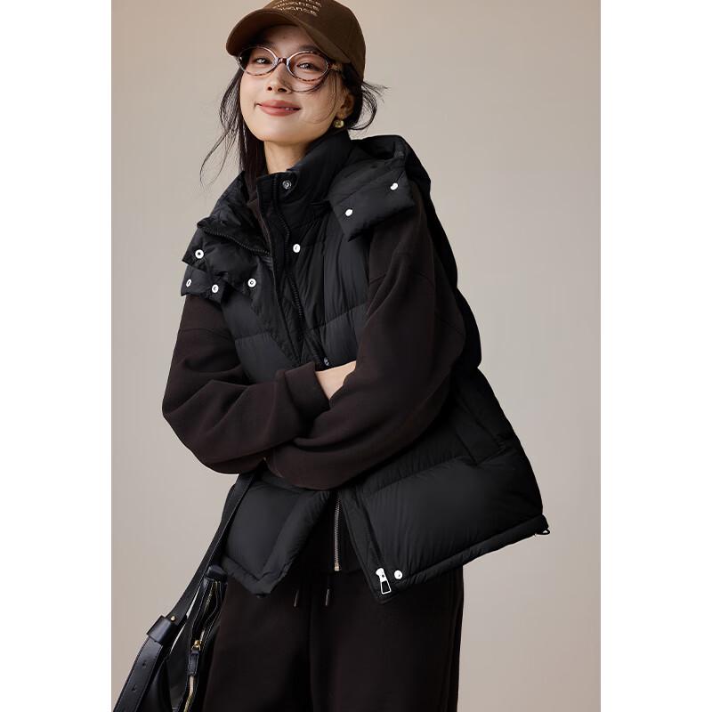 

VICTORIA&VERA Women s Hooded Down Vest V9019R23 XL